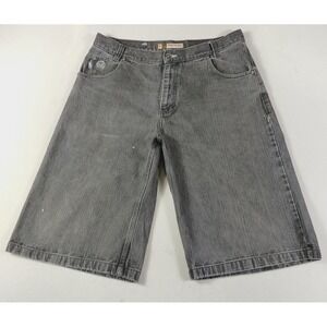 Vintage‎ Mecca USA Shorts Mens 38 Gray Denim Bermuda Baggy Streetwear Y2K Jorts